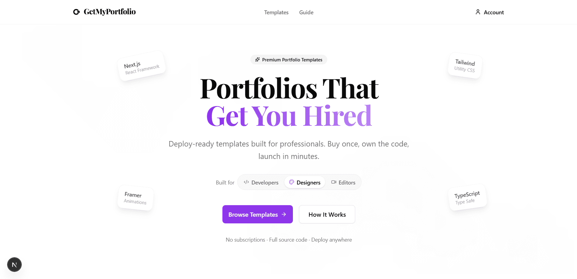 GetMyPortfolio - Avi | Creative Developer Portfolio