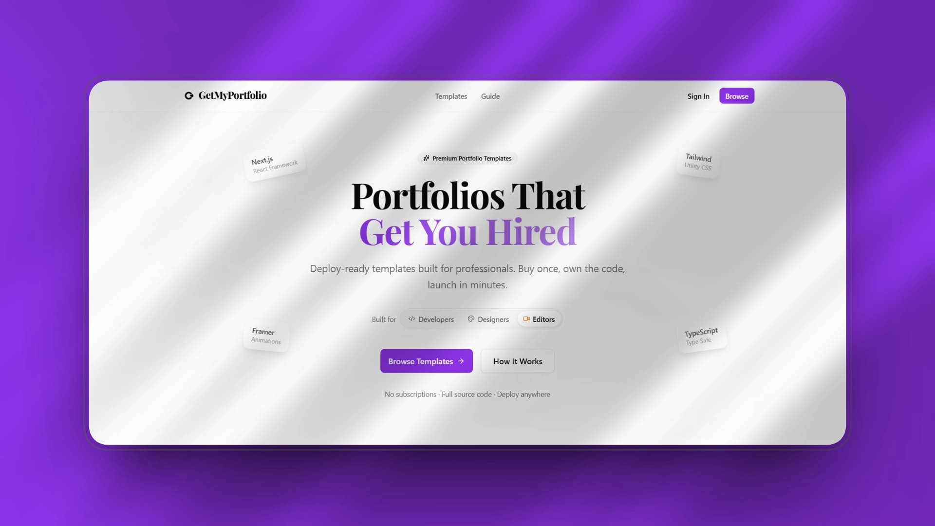 GetMyPortfolio - Avi | Creative Developer Portfolio
